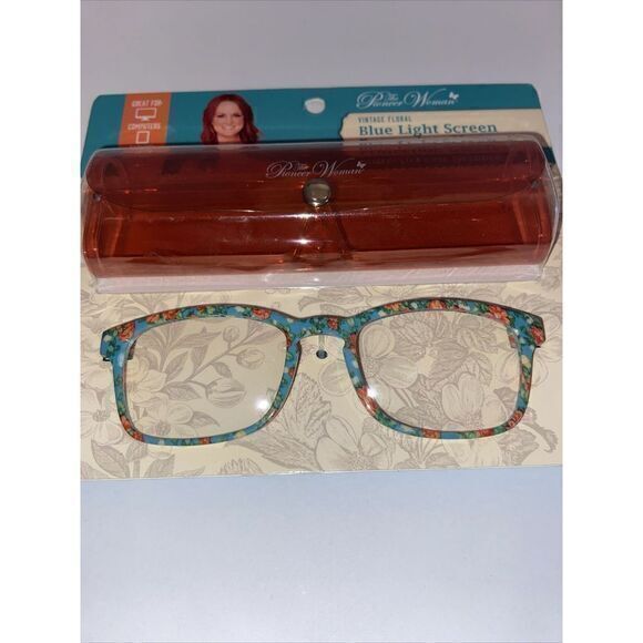 Pioneer Woman "Vintage‎ Floral" Blue Light Screen Protection Glasses with Case - Picture 7 of 7